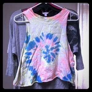 Tie-dye crop tank top